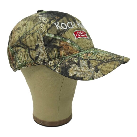 Koch Foods Deli Mossy Oak Camo Strapback Cap Trucker Baseball Embroidered Hat - Picture 3 of 14